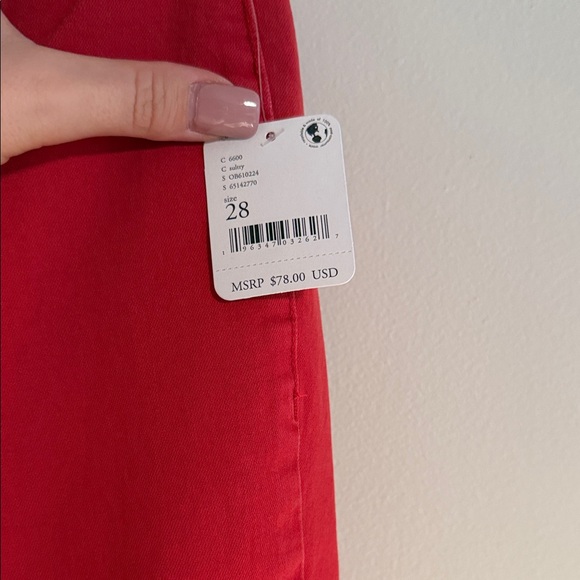 Free People Red Super Flared Pants Size 28 - Picture 4 of 10